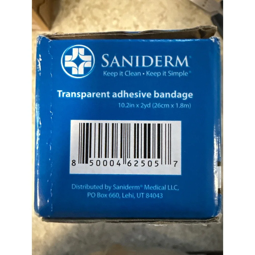 Saniderm Tattoo Aftercare Bandage Transparent‎ Adhesive Film Roll 10.2in x 2yd